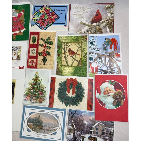 Traditional Style Christmas Card Lot of 111 pc with Envelopes Holiday Greetings - Picture 10 of 10